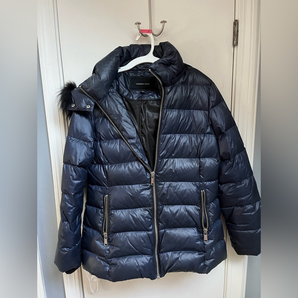 Andrew Marc Super Warm Winter Puffer with detachable hood